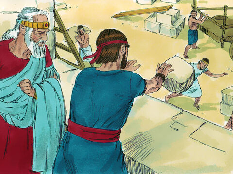 Salomón vio a Jeroboam como una amenaza y trató de asesinarlo. Pero Jeroboam escapó y se fue a Egipto, donde el Rey Shishak lo protegió. – Número de diapositiva 11