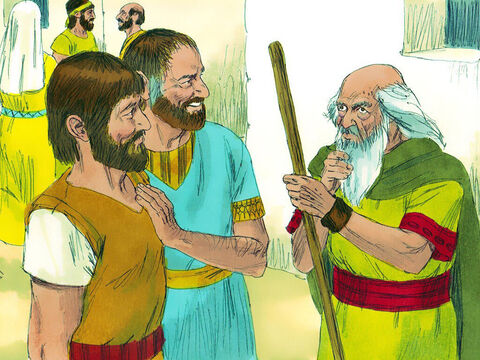 Entonces, Jesé llamó a su siguiente hijo mayor, Abinadab, pero Samuel dijo:<br/>–No, el Señor tampoco lo ha elegido a él. – Número de diapositiva 6