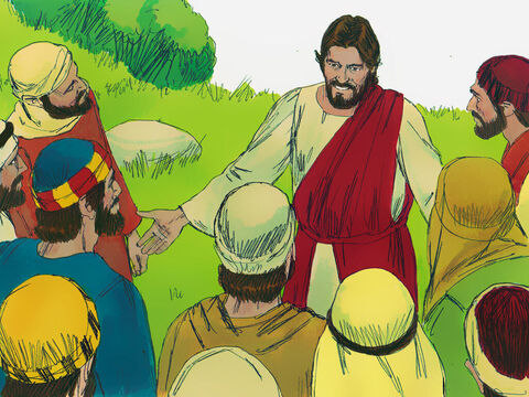 Jesús le contestó, 'No siete veces pero 77 veces'. Entonces les contó esta parábola... – Número de diapositiva 2