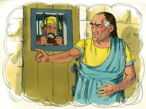 El siervo se negó y puso al hombre en prisión hasta que le pagara la deuda. – Número de diapositiva 8