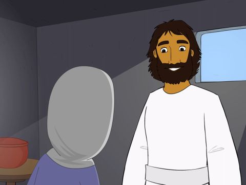Ella le rogó a Jesús que expulsara al demonio de su hija. – Número de diapositiva 8