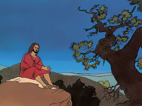 Jesús va regularmente a lugares tranquilos para orar… – Número de diapositiva 2