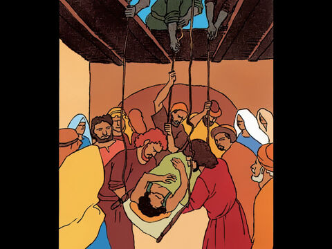Jesús al paralítico: '¡Tus pecados te son perdonados!' – Número de diapositiva 3