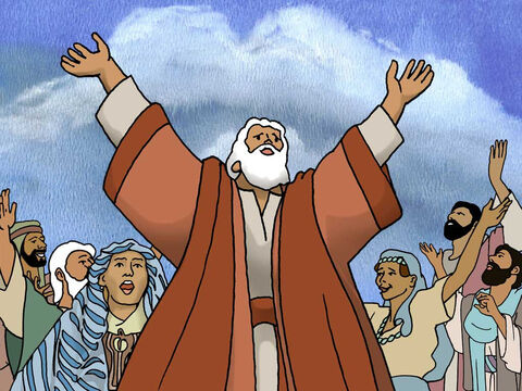Entonces Moisés y los hijos de Israel cantaron un cántico al Señor. (Éxodo 15:1-18) – Número de diapositiva 6