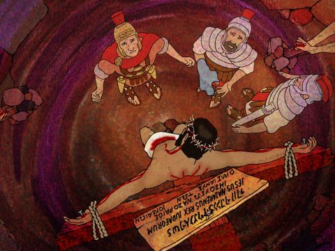 “La porción de las Escrituras que leía era esta:<br/>Como oveja, al matadero fue llevado,<br/>y como cordero mudo delante del que lo trasquila, así no abrió su boca”.<br/>Hechos 8:32<br/>(RVA) – Número de diapositiva 12