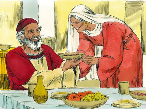 Cuando Herodes era rey de Judea, había un sacerdote judío llamado Zacarías que tenía una esposa llamada Elisabet. Ellos no habían podido tener hijos y ambos ya eran muy ancianos. – Número de diapositiva 1